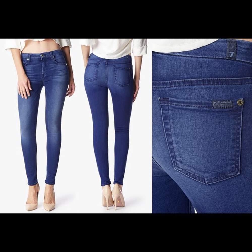 7 for mankind the mid rise skinny jeans